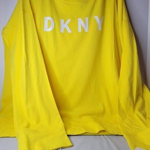 DKNY Off Shoulder Lazy Long Sleeve Tee Shirt